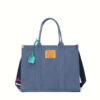 Minimalist Style Blue Versatile Canvas Fashionable Tote Bag