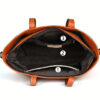 Genuine Leather Vintage Style with Zipper Closure Tote Bag - Image 3