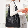 Fashion Luxury Letter Embossed Hobo Shoulder Bag - Image 2